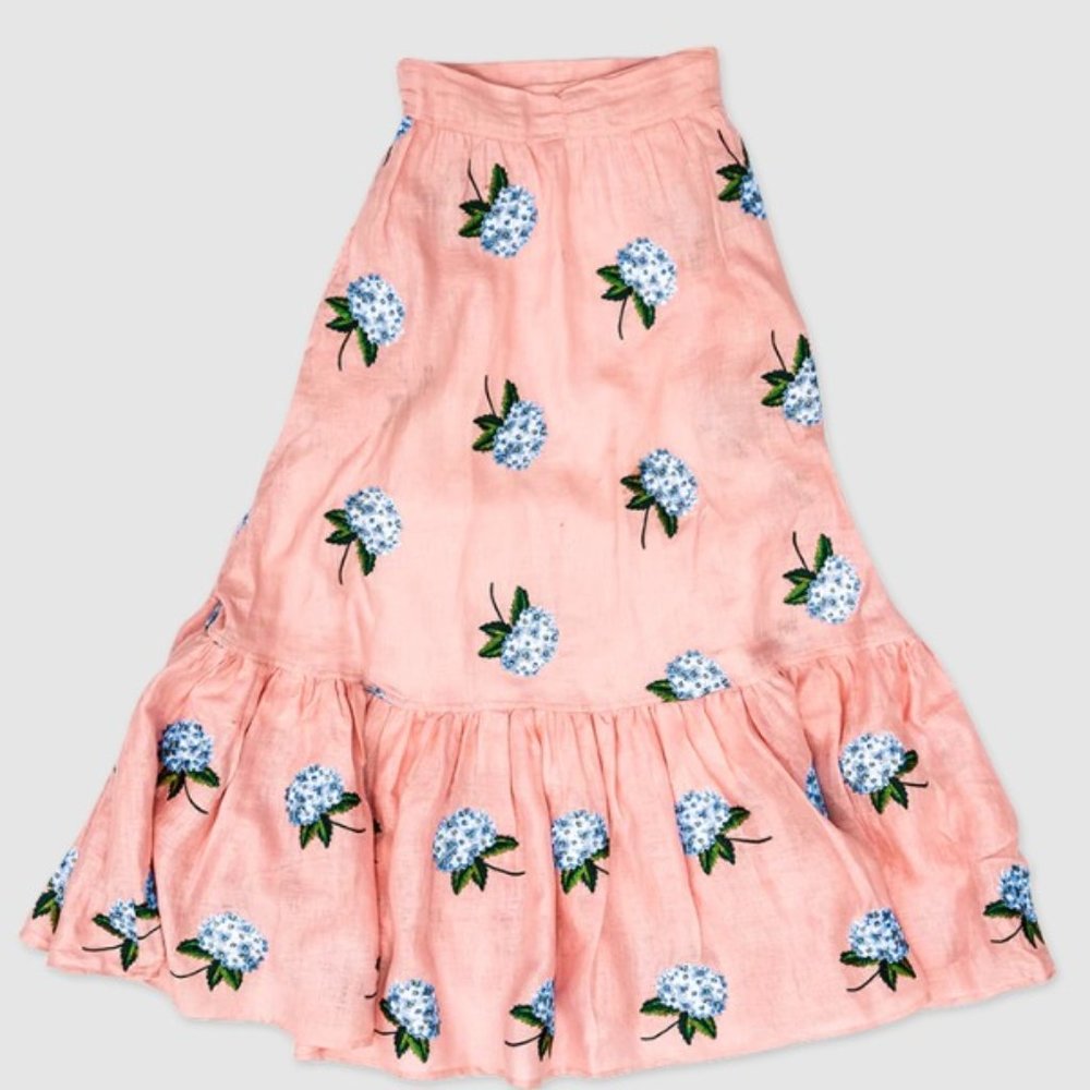 Kiel James Patrick PINK Hydrangea Skirt - Size 6 Org. $248